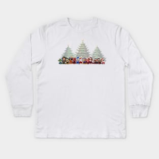 Trees CFB Mascots Christmas Kids Long Sleeve T-Shirt